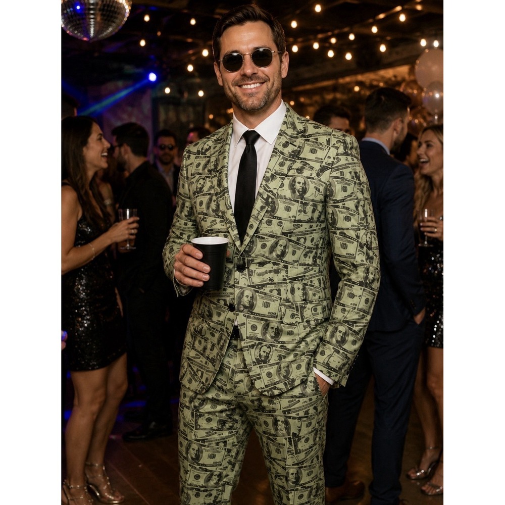 Money Suit  Costume  Size XL